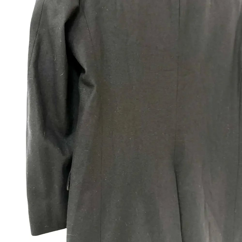 Banana Republic Gold Button USA Made Wool Black Preppy Blazer Suit Jacket 40 L